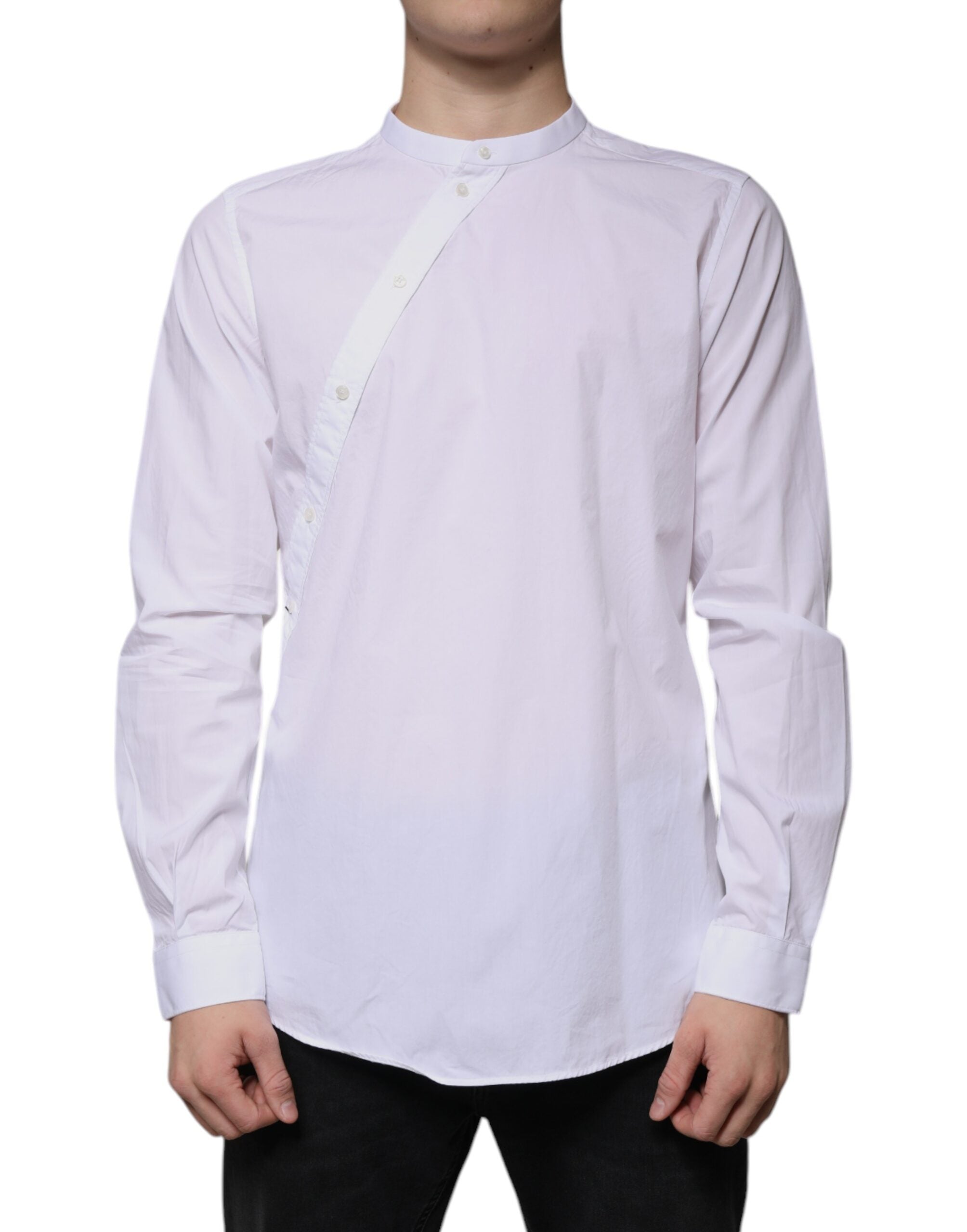 Dolce & Gabbana White Cotton Shirt MARTINI Slim Fit